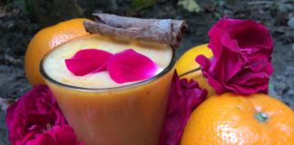 Fresh Healthy orange cinamon juice