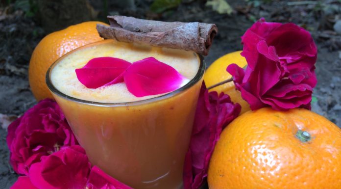 Fresh Healthy orange cinamon juice