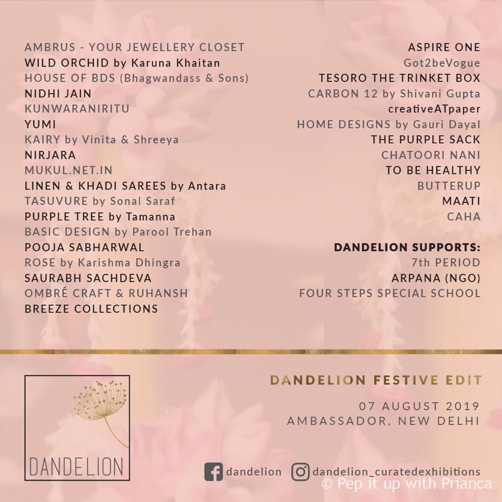 Dandelion ex - Dandelion Curated Exhibition Festive Edit August 2019 - Time to Stock for the Season