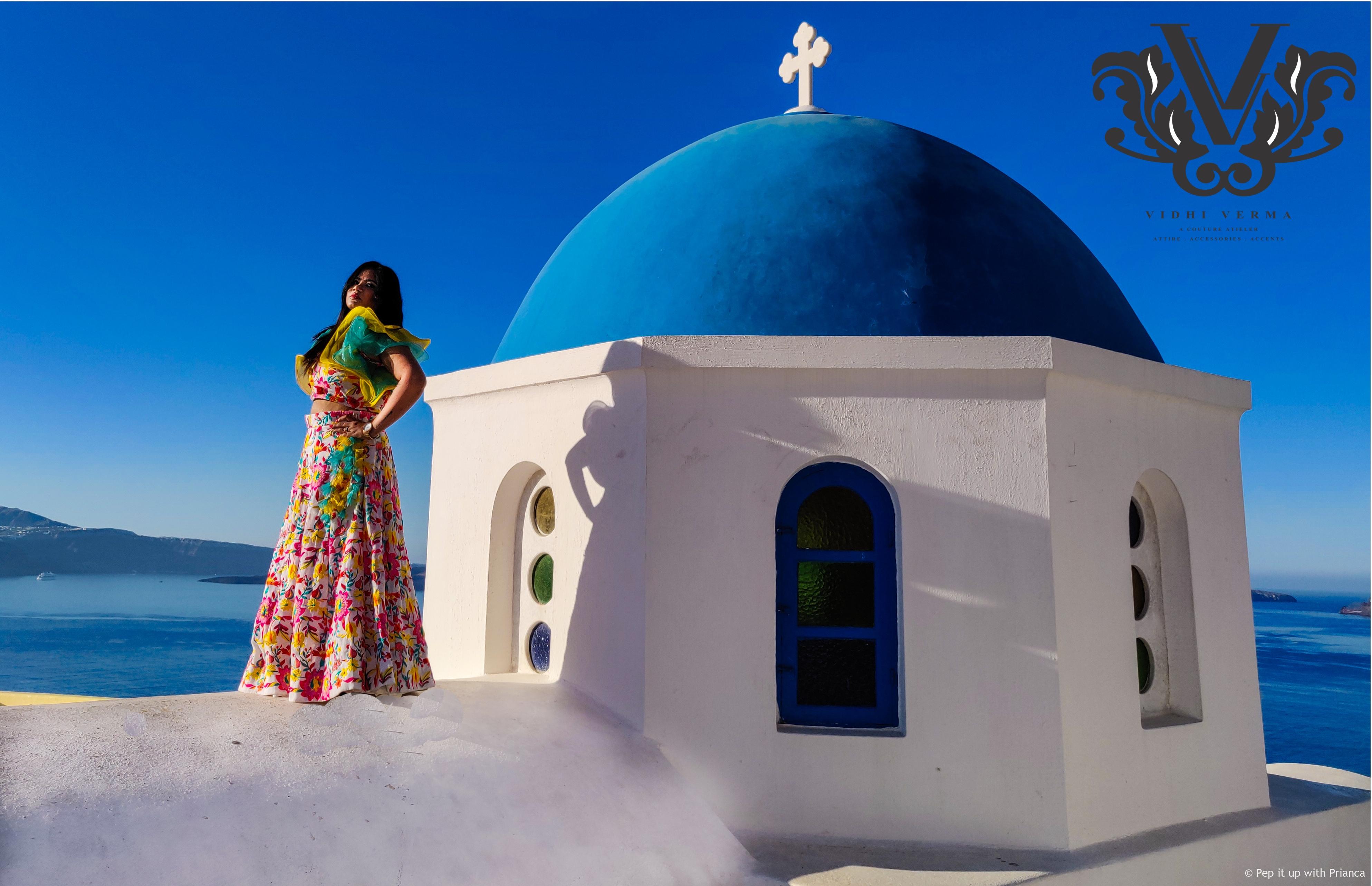 Vidhi Verma Santorini High and mighty shoot  - Exclusive Interview with Celebrity Fashion Designer Vidhi Verma - Get Inspired from her Successful Journey